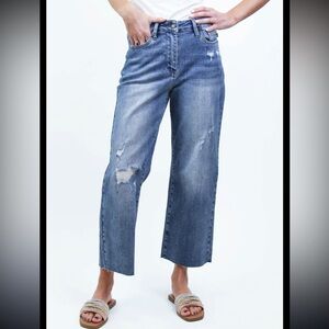Vervet blue jeans size 31 distressed raw hem excellent condition 100% cotton